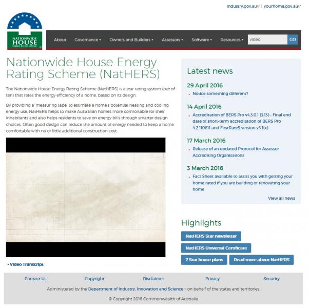 NatHERS Landing Page