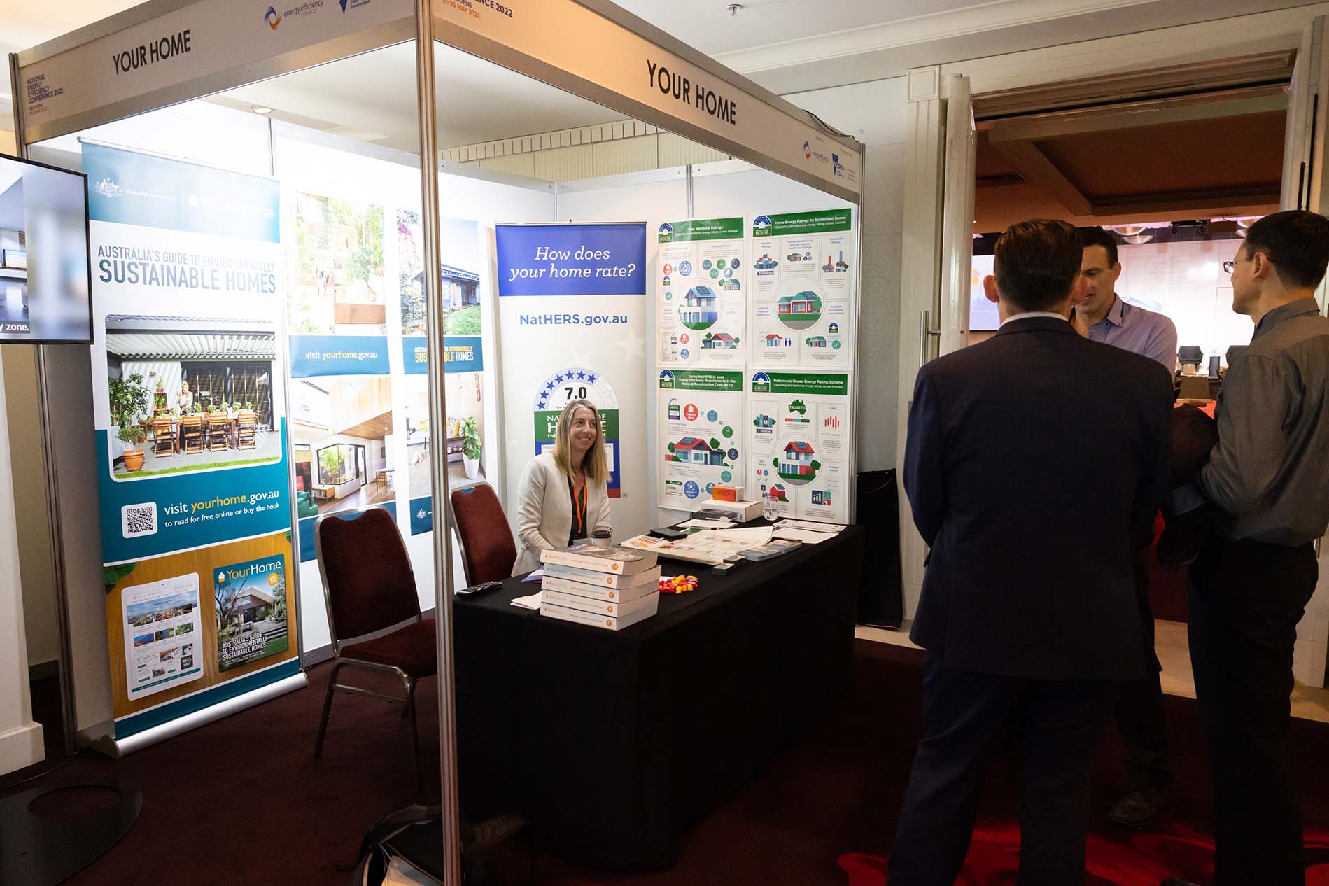 Photo of the Your Home and NatHERS booth at the Energy Efficiency Conference 