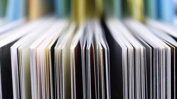 Row of folders all slightly open