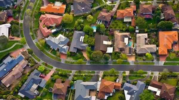 Aerial view of suburbs - decorative image