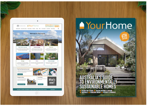 Image of the Your Home resource in book and web for  on Ipad